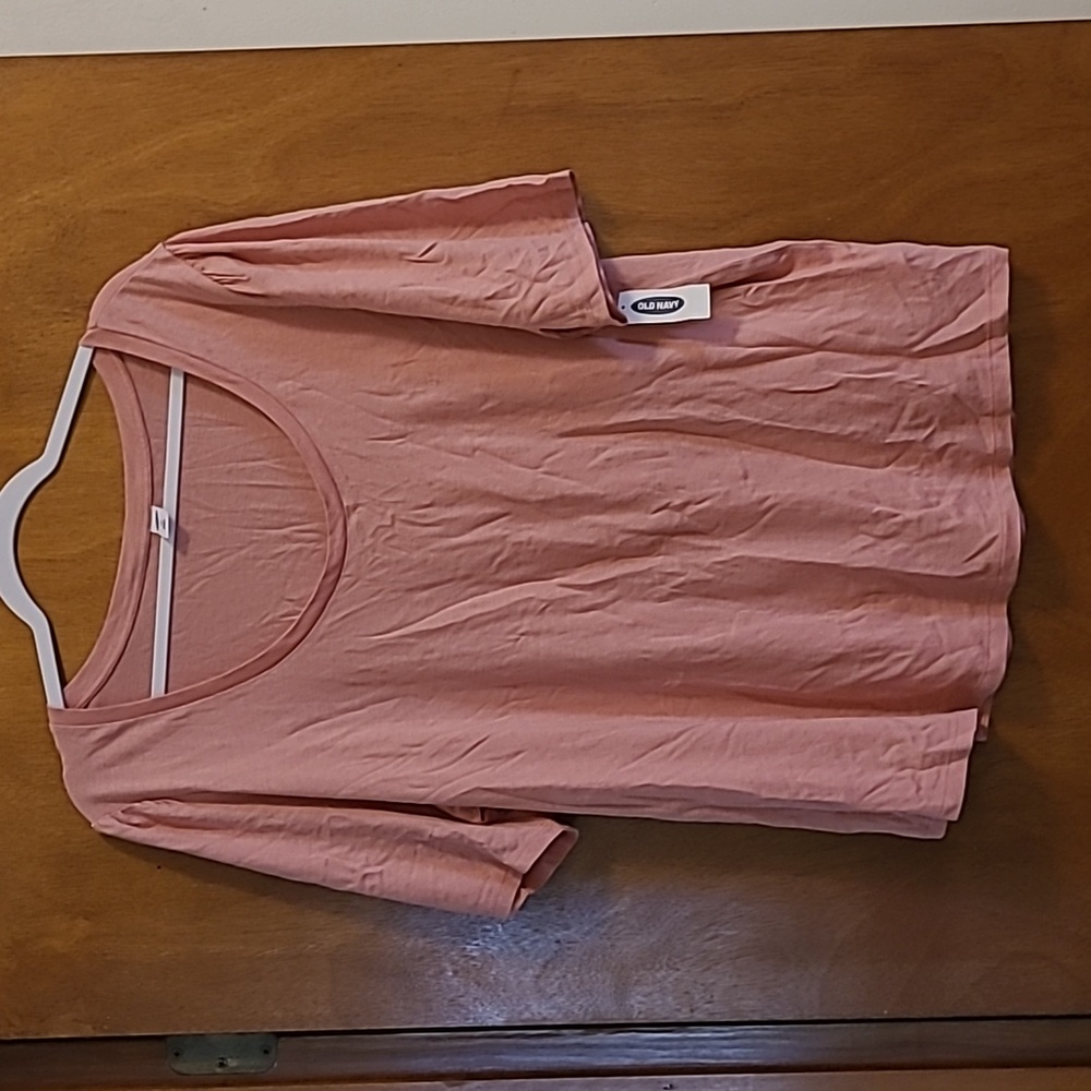 Pink Old Navy Top with Pleated Sleeves Size XXL BNWT